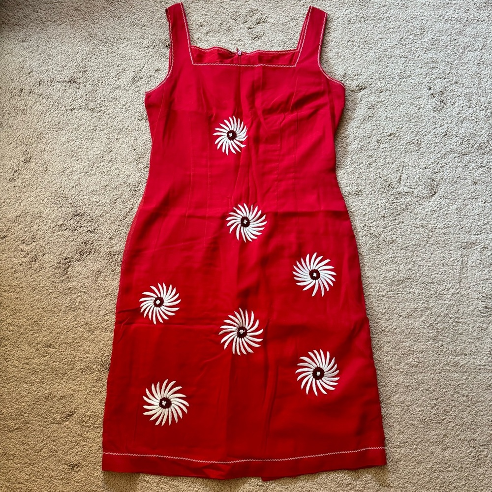 Philosophy Di Alberta Ferretti red floral sundress made in Italy vintage 90s/y2k